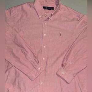 Blue Label Polo Ralph Lauren Americana Classic Iconic Pink Oxford XXL EUC